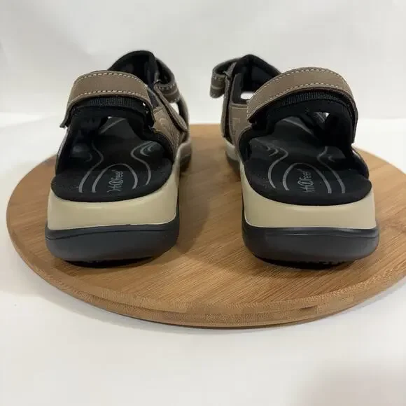 Orthofeet Women's Orthopedic Leather Venice Sandals Sz 10.5 Wide Brown Comfort - Picture 6 of 13